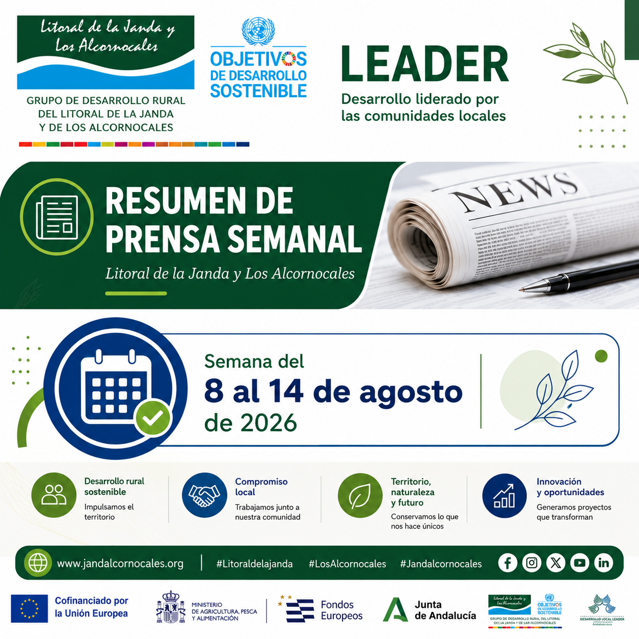 Resumen de prensa semanal | Litoral de la Janda y Los Alcornocales Semana del 8 al 14 de agosto de 2026